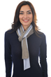 Kasjmier & Yak accessoires sjaals luvo hemels blauw natuur grijs 164 x 26 cm